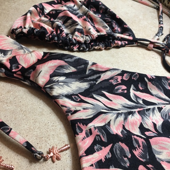 Reversible Tropical Bathing suit bikini Sz L - Picture 5 of 15